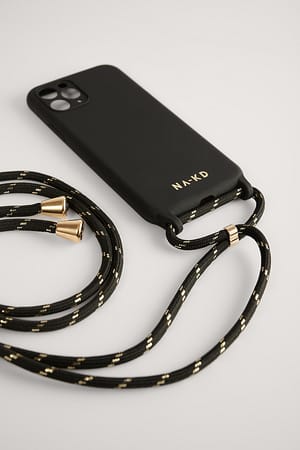 Black Cord Strap Phone Case