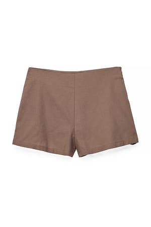 Brown Korte minishorts i bomuld