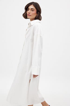 Maxi-Hemd-Kleid aus Baumwolle