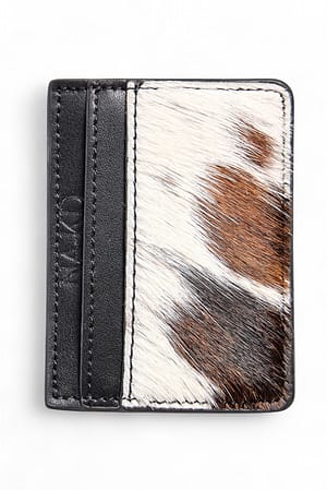 Cow Print Kortholder i koskind