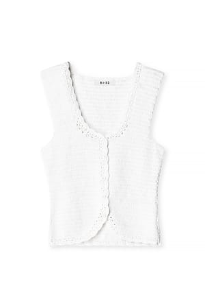 White Crochet Top