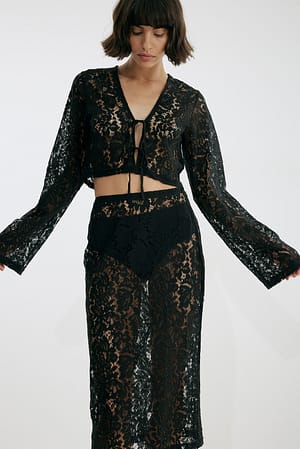 Black Lace Cardigan