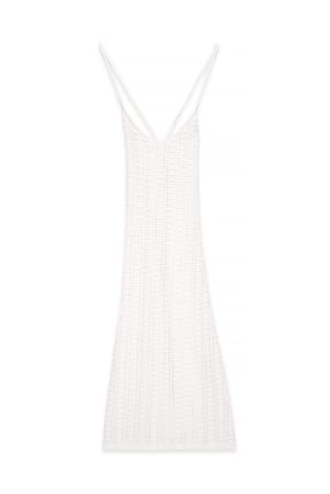 Off White Heklet midikjole med knytedetaljer
