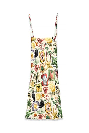 Print Minikleid mit gekreuztem Rücken