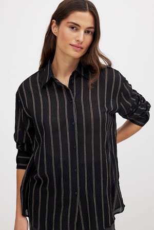 Cuff Detail Oversized Shirt