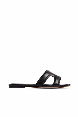 Black Cut Out Flats