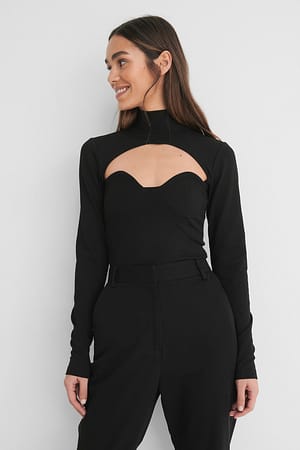 Black Cup Detail Polo Body