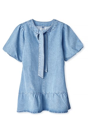 Blue Mini-Jeanskleid mit Schnürung