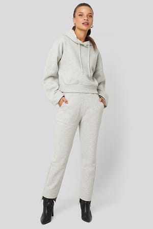 Grey Elastic Waist Sweatpants