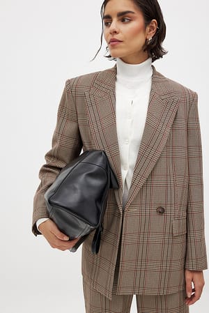Check Double Breasted Check Blazer