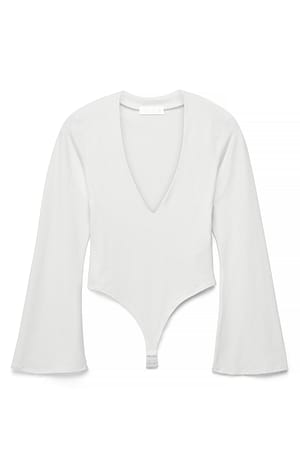 White LS-Body mit Doppelfaltung
