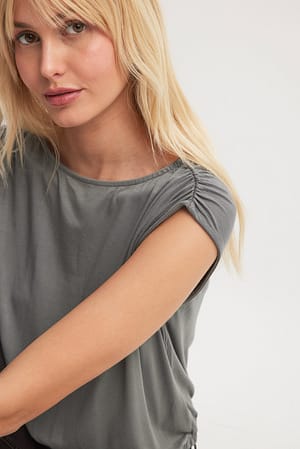 Draped Jersey Top