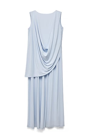 Blue Drapert maxikjole