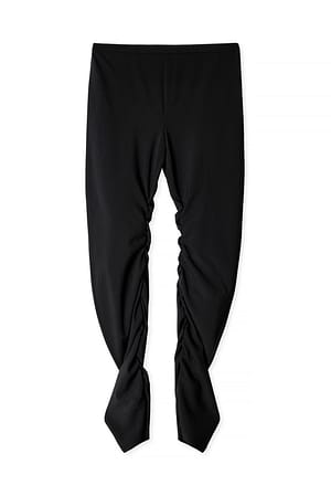 Black Drapierte Hose