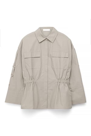 Beige Cargo-skjorte med snøring