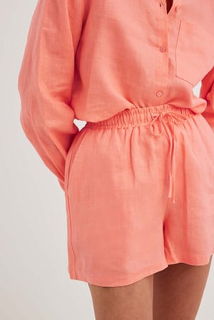 Elastic Linen Shorts
