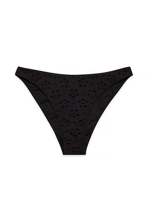 Black Braguita de bikini con detalle de bordado
