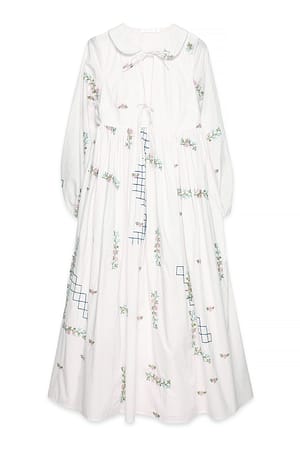White Maxi-jurk met borduursel