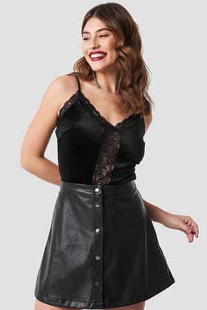 Black Velvet Lace Singlet