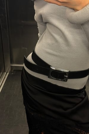 Grey Haut matelassé en maille
