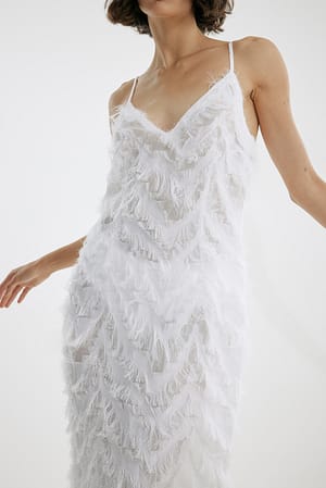 Feather Maxi Dress