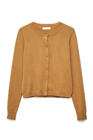 Camel Strickjacke aus Feinstrick