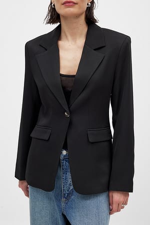 Black Taillierter Blazer