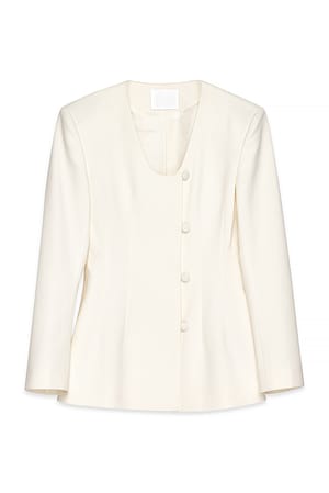 Snow White Americana entallada con cuello redondo