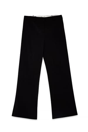 Black Flared High Waist Suit Pants