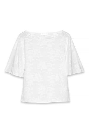 Offwhite Flared Sleeve Top