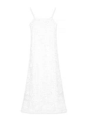 White Maxikleid mit Blumenmuster
