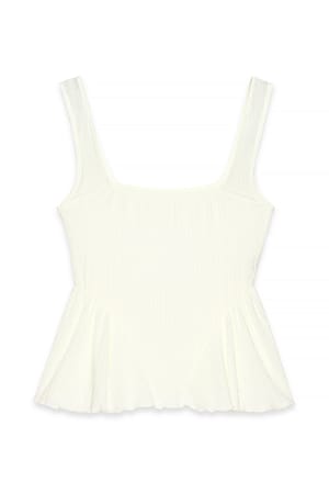 Offwhite Singlet med volang
