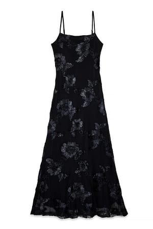 Black Mesh maxikjole