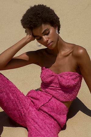 Pink Fluffy korsettopje