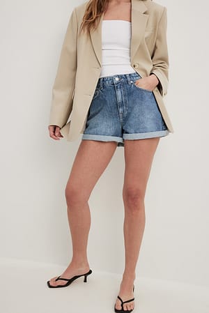 Opgevouwen jeans short