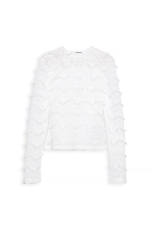 Offwhite Frill Lace Top