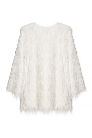 White Minikleid mit Fransen