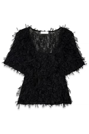 Black Topp med fransar