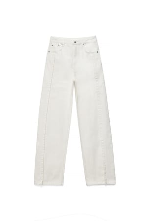 White Naht-Detail Denim