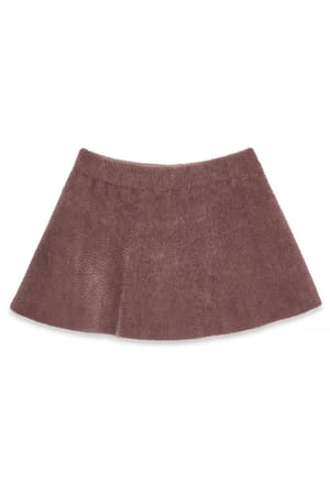 Dusty Plum Fuzzy-Minirock
