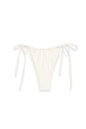 Offwhite Braguita de bikini fruncida