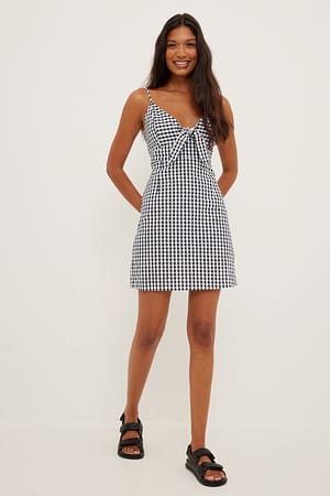 Black/White Organische mini-jurk