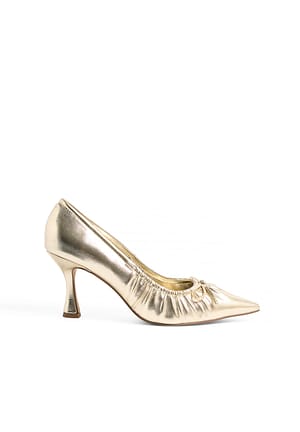 Gold Bow Detail Pumps