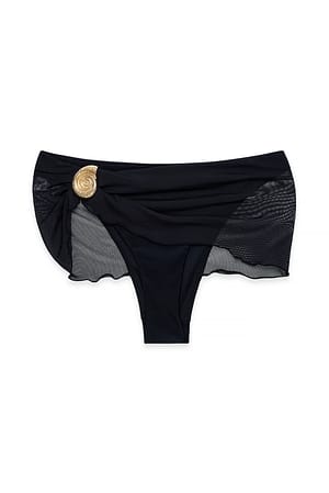 Black Braguita de bikini con detalle dorado