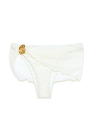 Cream Braguita de bikini con detalle dorado