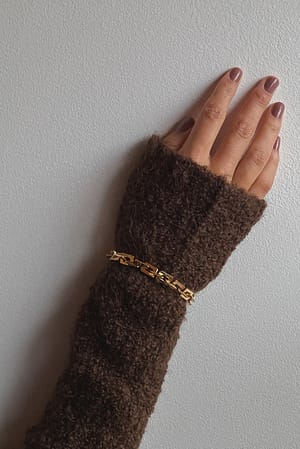 Gold Vergoldetes rechteckiges Armband