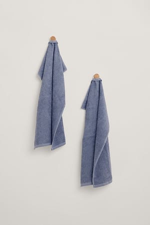 Blue Gastenhanddoek in 2-pack