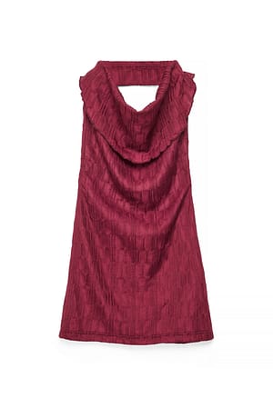 Plum Halterneck Structure Top