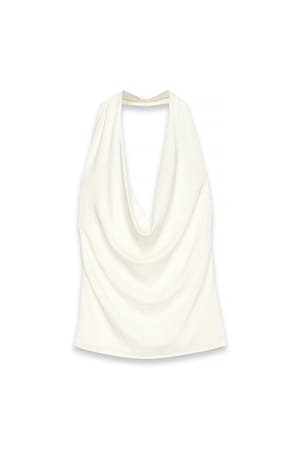 Offwhite Top med halterneck