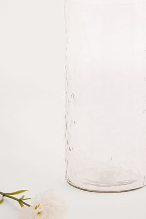 Glass Gehamerde glazen vaas